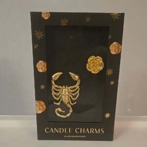 Anthropologie Gold Scorpion and Rose Candle Charms